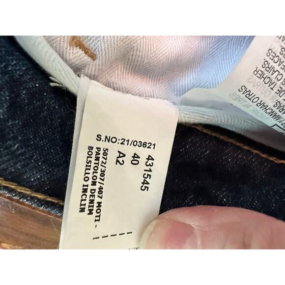 Zara Denim Jeans Size 31 Women's Dark Wash High Rise Relaxed Fit Button Fly NWOT - Picture 10 of 12